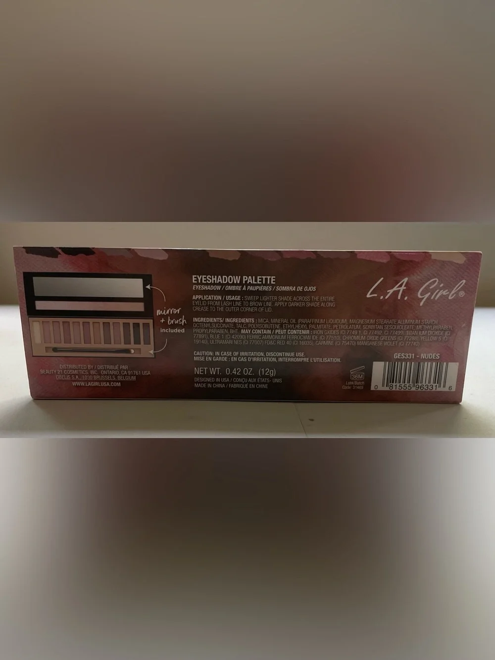 Beauty Brick, 12 Color Eye Palette, GES331 Nudes, 0.42 oz (12 g)